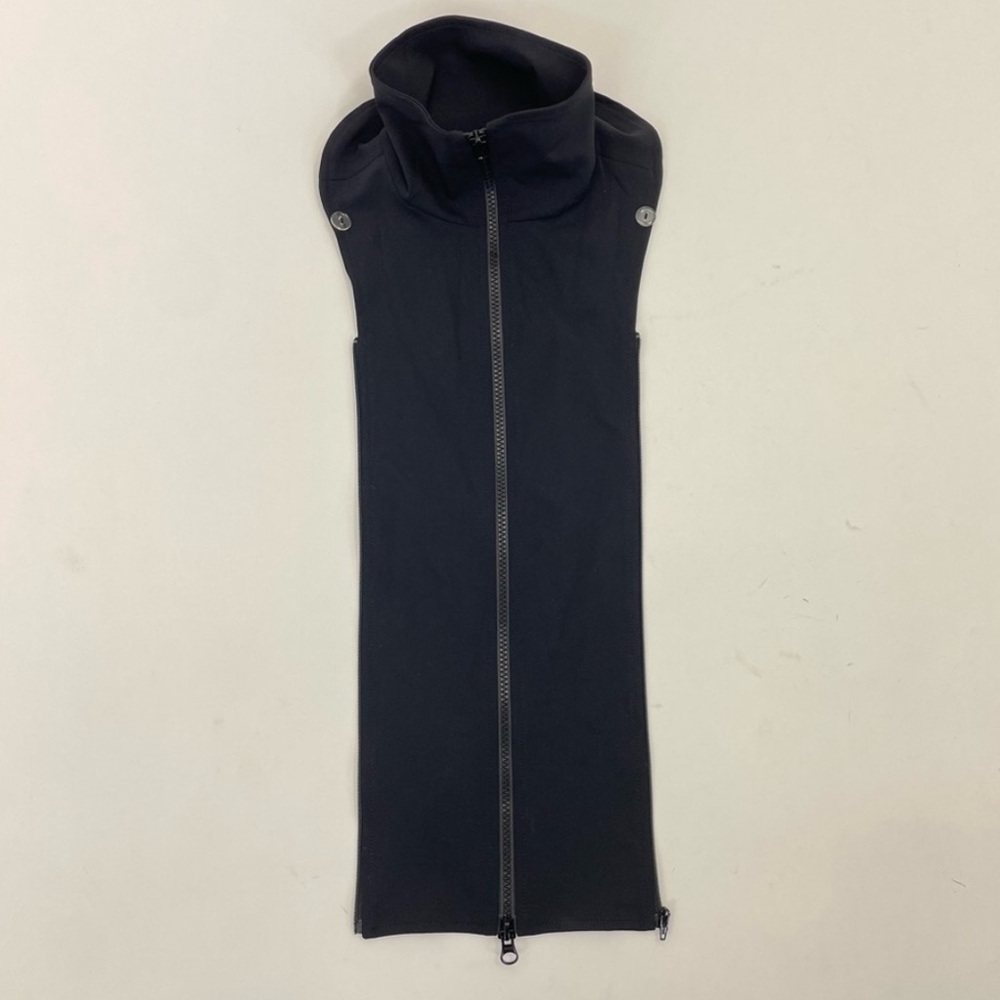 $278 Veronica Beard uptown turtleneck dual zip Dickey Jacket insert Matte Black